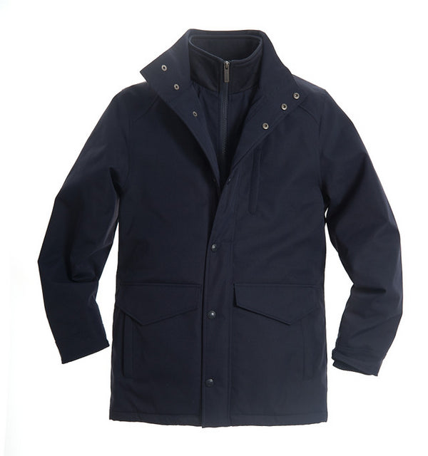 Vedonerire Men's Double Collar Quilted Jacket 4082